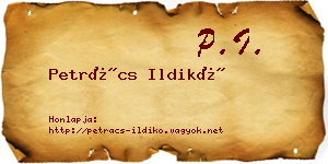Petrács Ildikó névjegykártya