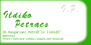 ildiko petracs business card